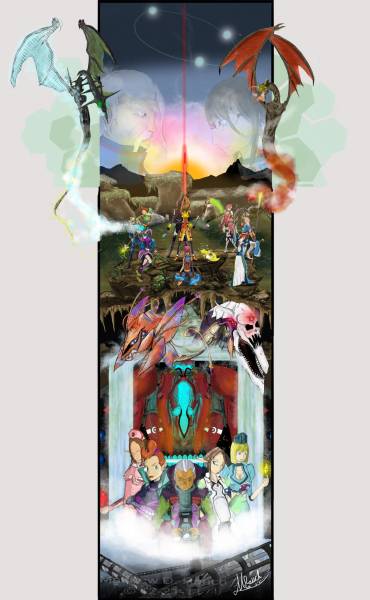 Phantasy Star Online 10th Ann.Tribute Illustration